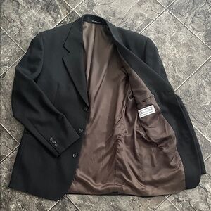 Vintage OSCAR DE LA RENTA Classic Black Wool-Blend 3-Button Union Made Blazer